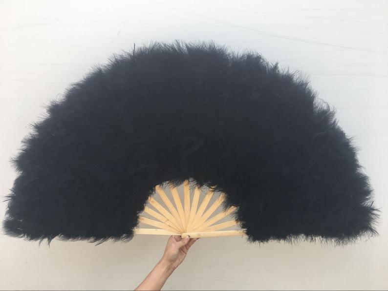 24pieces 21*40inch Large Feather Fan Burlesque Dance feather fan Bridal Bouquet black 24pieces 21*40inch Large Feather Fan Burlesque Dance feather fan Bridal Bouquet black
